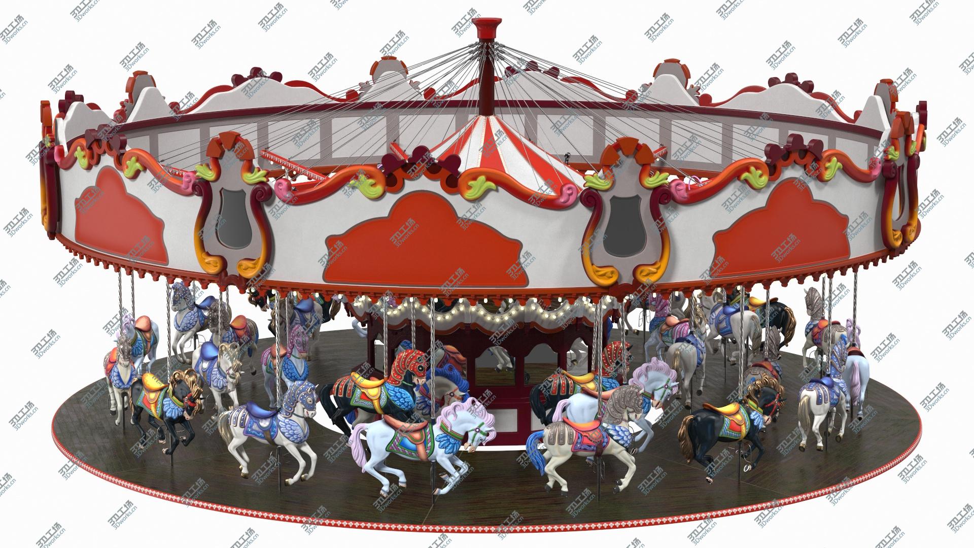 images/goods_img/202104091/Park Carousel with Horses Rigged model/2.jpg